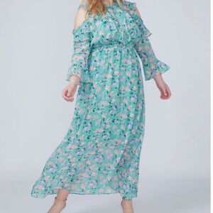 Lane Bryant Plus 26 Dresses Easter lace flowy maxi Dress womens fairy cottage